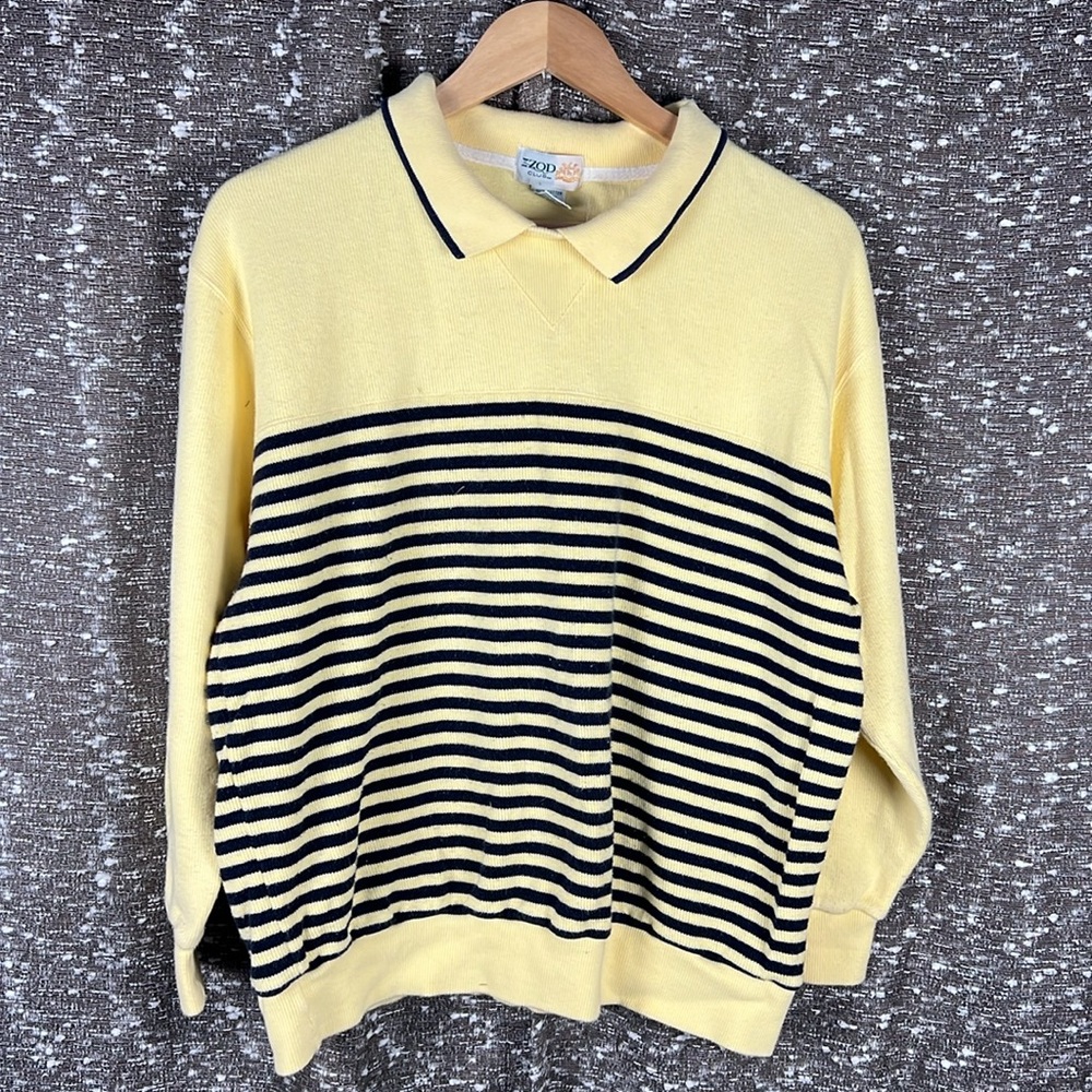 Izod Women's Striped 1/4 Button Collared Long Sleeve‎ Sweater